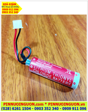 Maxell ER6C ASIA (Zắc PH2.54-3P); Pin nuôi nguồn PLC Maxell ER6C 3.6v AA 1800mAh Lithium Thionyl Chloride